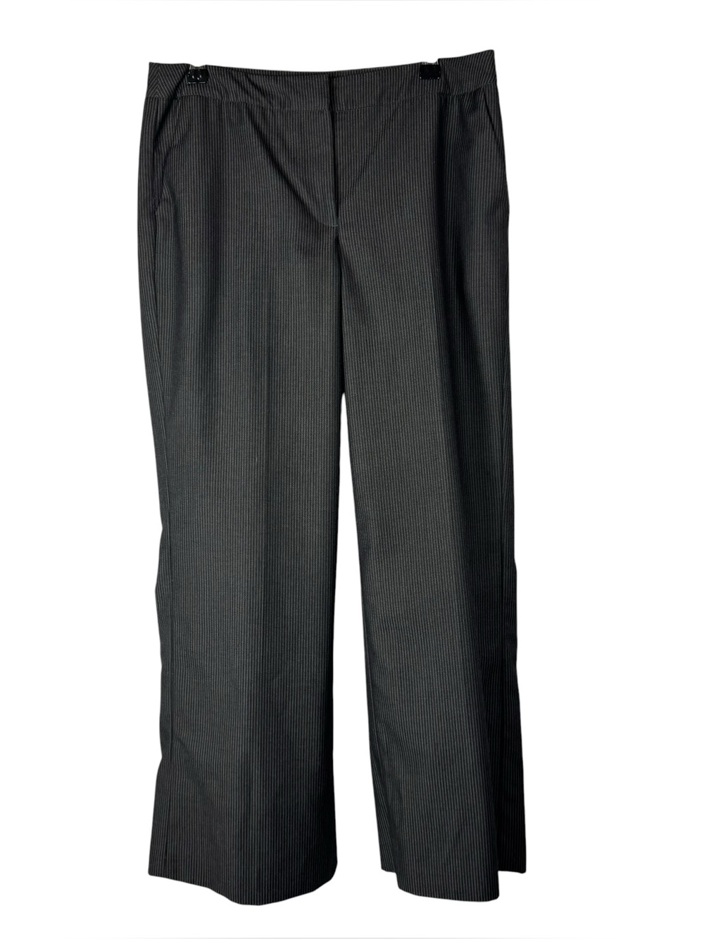 Nine West Dark Gray Pin Stripe Y2K Bootcut Dress Pants 4